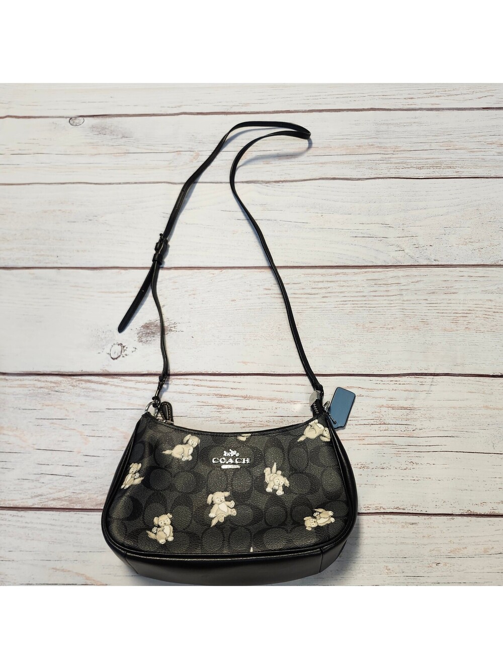 Coach Teri Shoulder Bag in Signature Canvas With Happy Dog Print